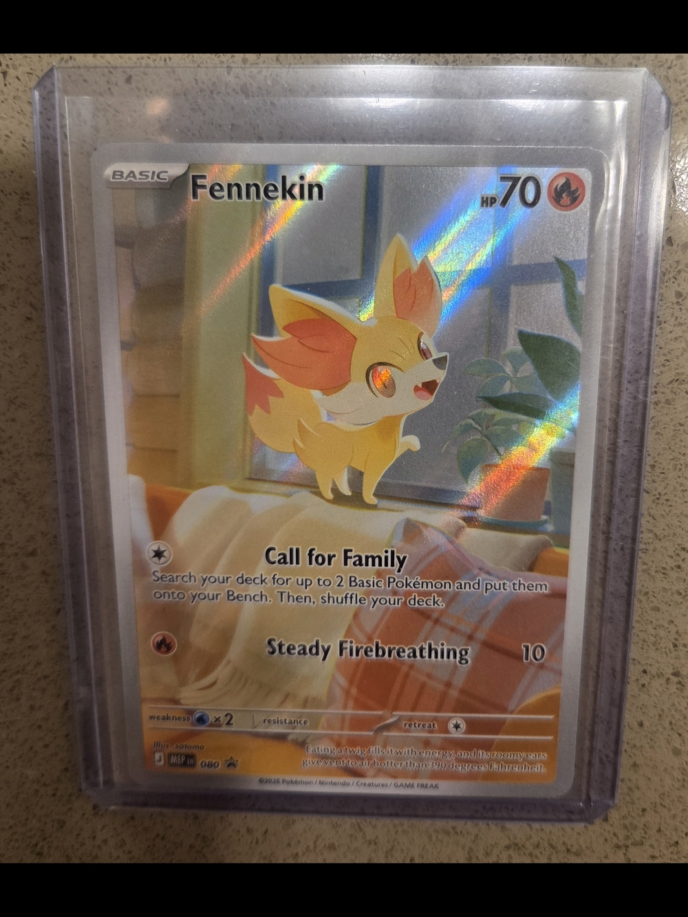 Pokémon TCG Fennekin 80 Chaos Rising Black Star Promo NM